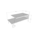 Casa si Gradina - Mobilier - Mese si birouri - Masute de cafea - Masuta de cafea, Hanah Home, pal melaminat, travertin negru, 100x50x40 cm - Infinity.ro