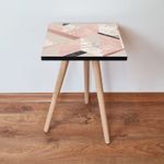 Casa si Gradina - Mobilier - Mese si birouri - Mese living - Masuta laterala, Hanah Home, mdf, roz, 35x35x42 cm - Infinity.ro