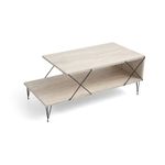 Casa si Gradina - Mobilier - Mese si birouri - Masute de cafea - Masuta de cafea, Hanah Home, pal melaminat, travertin negru, 100x50x40 cm - Infinity.ro