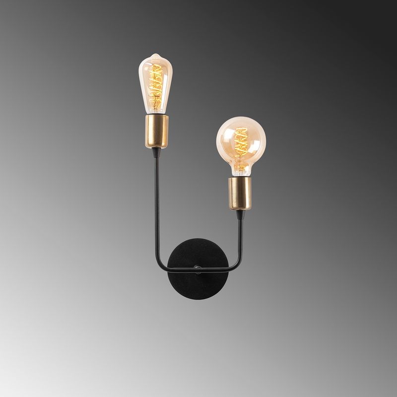 Casa si Gradina - Corpuri si surse de iluminat - Plafoniere, aplice si spoturi - Aplica, Opviq, fier, negru, 21x16x36 cm - Infinity.ro