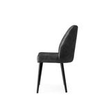 Casa si Gradina - Mobilier - Scaune si fotolii - Scaune - Set scaune, Hanah Home, catifea, antracit, 50x49x90 cm, 4 bucati - Infinity.ro