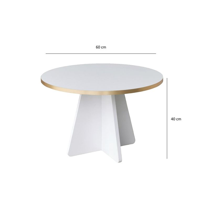 Casa si Gradina - Mobilier - Mese si birouri - Masute de cafea - Masuta de cafea, Hanah Home, pal melaminat, auriu alb, 60x60x40 cm - Infinity.ro
