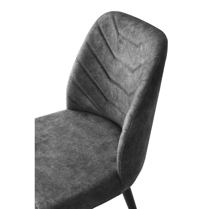 Casa si Gradina - Mobilier - Scaune si fotolii - Scaune - Set scaune, Hanah Home, catifea, antracit, 50x49x90 cm, 4 bucati - Infinity.ro