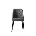 Casa si Gradina - Mobilier - Scaune si fotolii - Scaune - Set scaune, Hanah Home, catifea, antracit, 50x49x90 cm, 4 bucati - Infinity.ro
