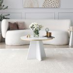 Casa si Gradina - Mobilier - Mese si birouri - Masute de cafea - Masuta de cafea, Hanah Home, pal melaminat, auriu alb, 60x60x40 cm - Infinity.ro