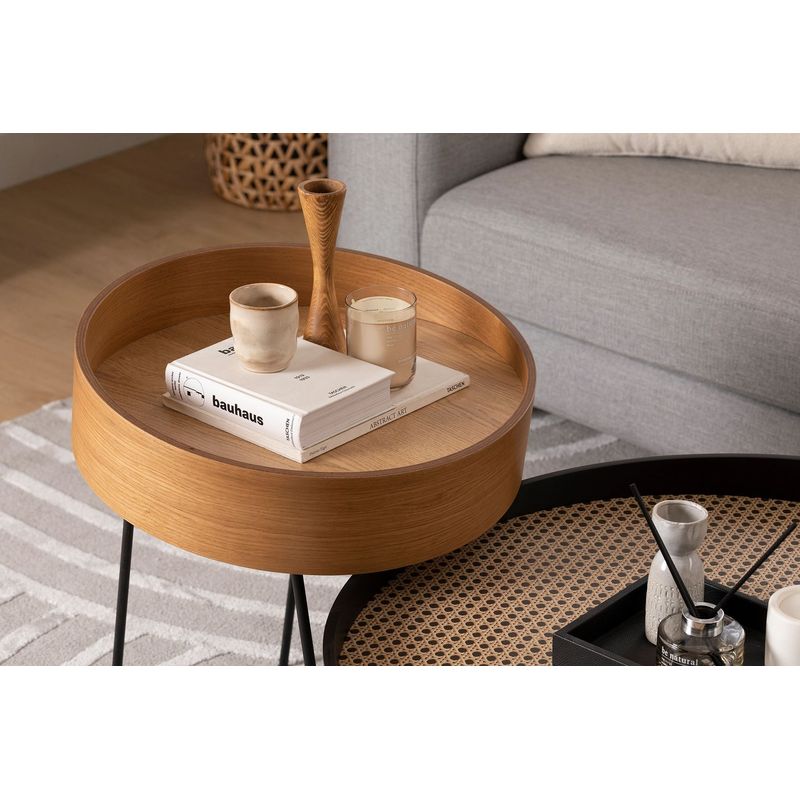 Casa si Gradina - Mobilier - Mese si birouri - Masute de cafea - Masuta de cafea, Hanah Home, mdf, natur, 40x40x60 cm - Infinity.ro