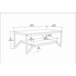 Casa si Gradina - Mobilier - Mese si birouri - Masute de cafea - Masuta de cafea, Hanah Home, pal melaminat, alb, 120x60x45.8 cm - Infinity.ro