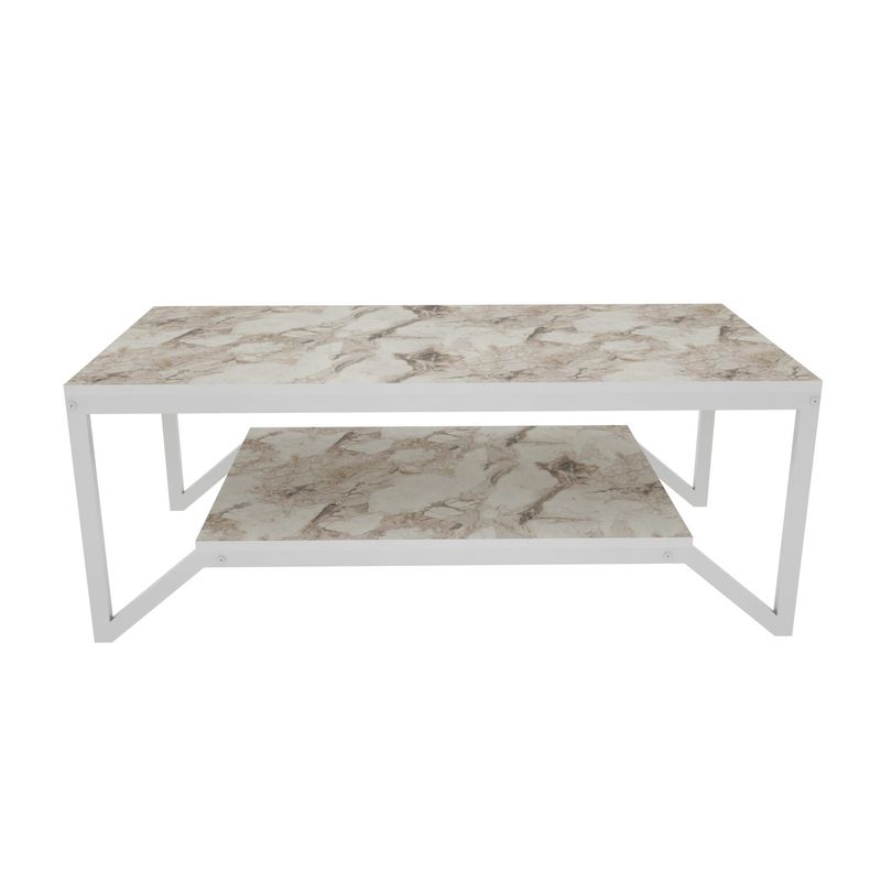 Casa si Gradina - Mobilier - Mese si birouri - Masute de cafea - Masuta de cafea, Hanah Home, pal melaminat, alb, 120x60x45.8 cm - Infinity.ro