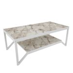 Casa si Gradina - Mobilier - Mese si birouri - Masute de cafea - Masuta de cafea, Hanah Home, pal melaminat, alb, 120x60x45.8 cm - Infinity.ro