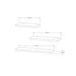 Casa si Gradina - Mobilier - Biblioteci si rafturi - Rafturi - Raft de perete, Hanah Home, pal melaminat, alb, 30x14x2 cm, 40x14x2 cm, 50x14x2 cm - Infinity.ro