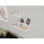 Casa si Gradina - Mobilier - Biblioteci si rafturi - Rafturi - Raft de perete, Hanah Home, pal melaminat, alb, 30x14x2 cm, 40x14x2 cm, 50x14x2 cm - Infinity.ro