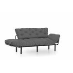 Casa si Gradina - Mobilier - Canapele si coltare - Canapele - Canapea extensibila, Hanah Home, metal si poliester, gri, 185x85x70 cm - Infinity.ro