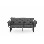 Casa si Gradina - Mobilier - Canapele si coltare - Canapele - Canapea extensibila, Hanah Home, metal si poliester, gri, 185x85x70 cm - Infinity.ro
