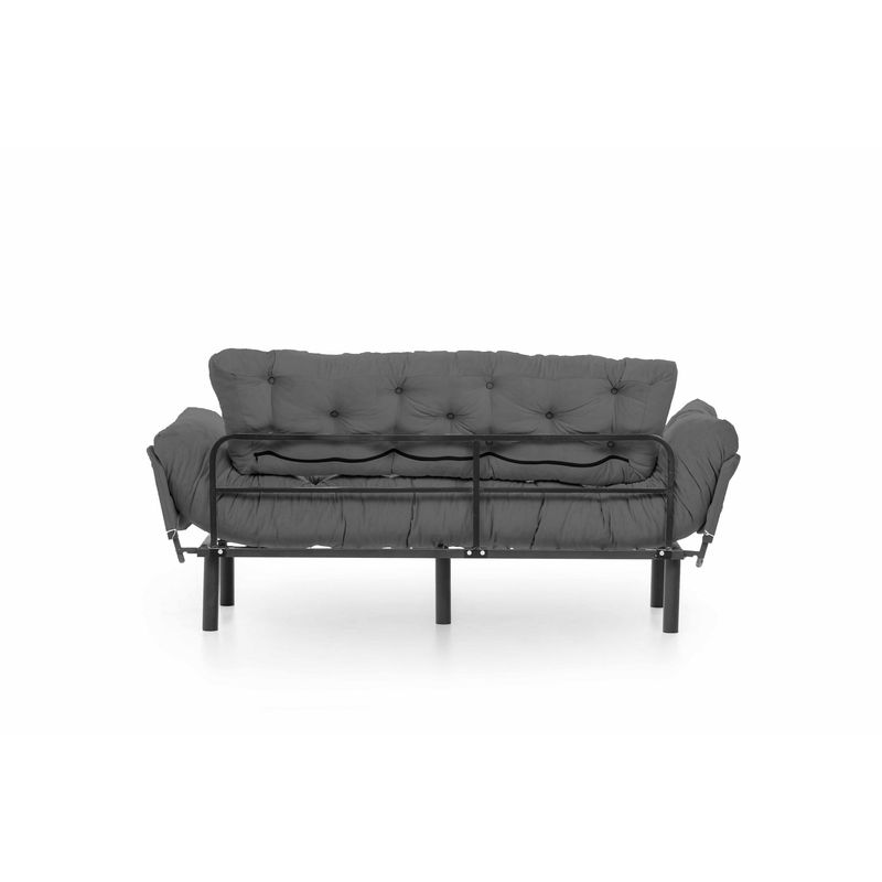 Casa si Gradina - Mobilier - Canapele si coltare - Canapele - Canapea extensibila, Hanah Home, metal si poliester, gri, 185x85x70 cm - Infinity.ro
