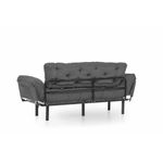 Casa si Gradina - Mobilier - Canapele si coltare - Canapele - Canapea extensibila, Hanah Home, metal si poliester, gri, 185x85x70 cm - Infinity.ro