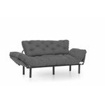 Casa si Gradina - Mobilier - Canapele si coltare - Canapele - Canapea extensibila, Hanah Home, metal si poliester, gri, 185x85x70 cm - Infinity.ro