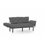 Casa si Gradina - Mobilier - Canapele si coltare - Canapele - Canapea extensibila, Hanah Home, metal si poliester, gri, 185x85x70 cm - Infinity.ro