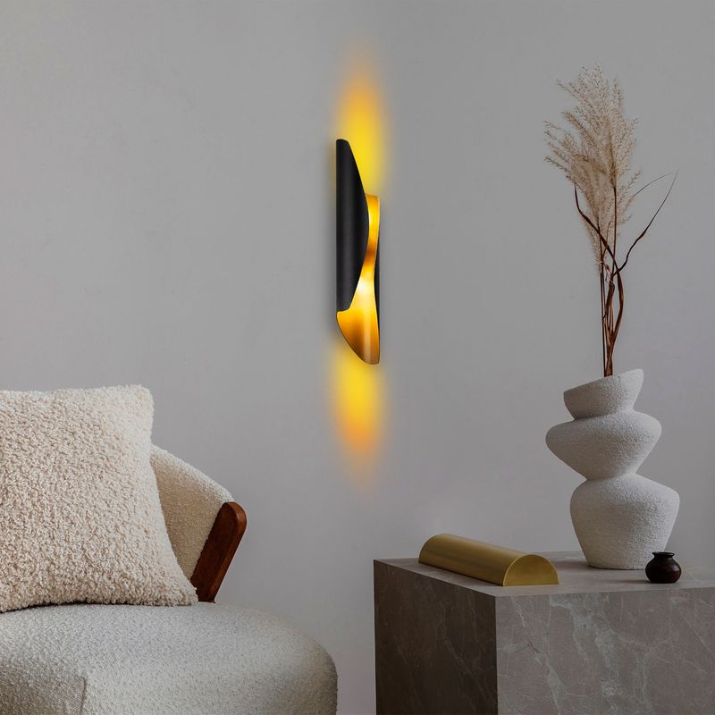 Casa si Gradina - Corpuri si surse de iluminat - Plafoniere, aplice si spoturi - Aplica, Opviq, metal, negru, 8x40x11 cm - Infinity.ro