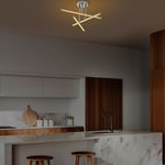 Casa si Gradina - Corpuri si surse de iluminat - Plafoniere, aplice si spoturi - Plafoniera led, Opviq, metal, crom, 51x51x26 cm - Infinity.ro