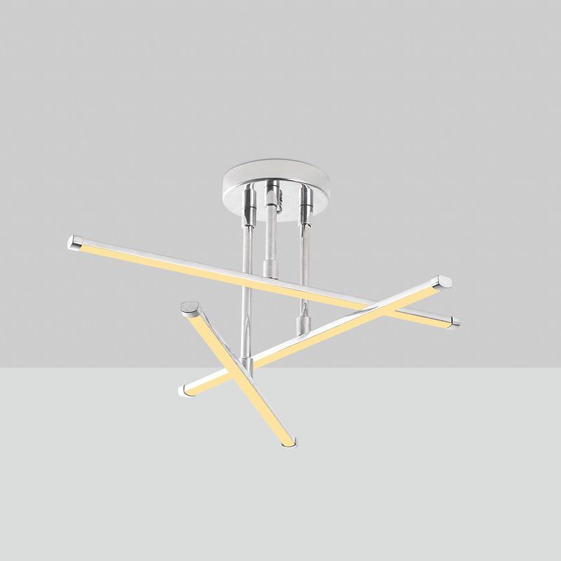 Casa si Gradina - Corpuri si surse de iluminat - Plafoniere, aplice si spoturi - Plafoniera led, Opviq, metal, crom, 51x51x26 cm - Infinity.ro