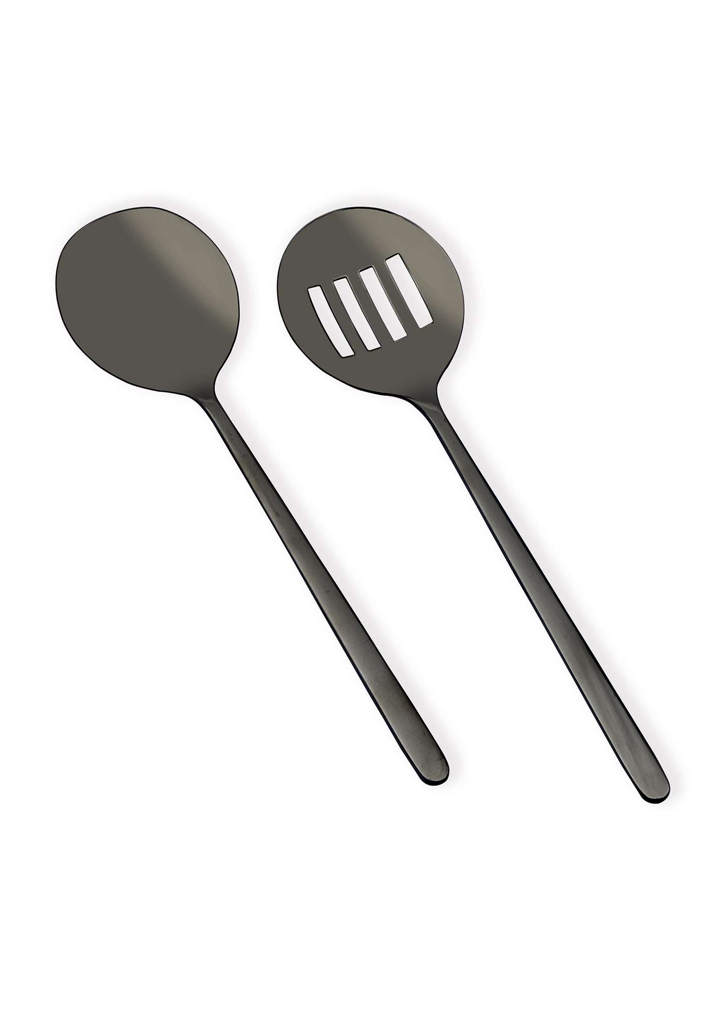 Set de servire 2 piese, Hermia, inox, negru, 25 cm