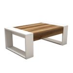 Casa si Gradina - Mobilier - Mese si birouri - Masute de cafea - Masuta de cafea, Hanah Home, pal melaminat, nuc si alb, 102x60x37.6 cm - Infinity.ro