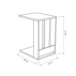 Casa si Gradina - Mobilier - Mese si birouri - Mese living - Masuta laterala, Hanah Home, pal melaminat, antracit, 37x45x60 cm - Infinity.ro