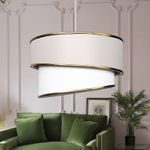 Casa si Gradina - Corpuri si surse de iluminat - Lustre si pendule - Candelabru, Opviq, material textil, crem, diametru 30 cm, inaltime 70 cm - Infinity.ro