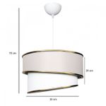 Casa si Gradina - Corpuri si surse de iluminat - Lustre si pendule - Candelabru, Opviq, material textil, crem, diametru 30 cm, inaltime 70 cm - Infinity.ro