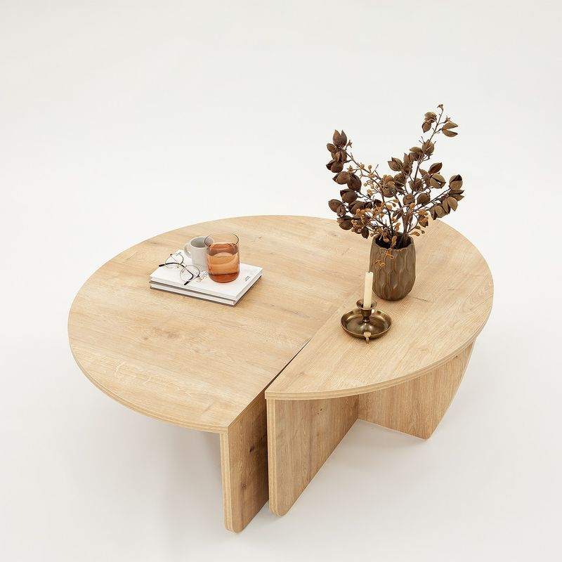 Casa si Gradina - Mobilier - Mese si birouri - Masute de cafea - Masuta de cafea, Hanah Home, pal melaminat, stejar safir, 90x60x30 cm - Infinity.ro