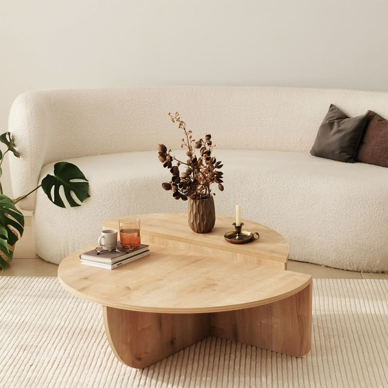 Casa si Gradina - Mobilier - Mese si birouri - Masute de cafea - Masuta de cafea, Hanah Home, pal melaminat, stejar safir, 90x60x30 cm - Infinity.ro