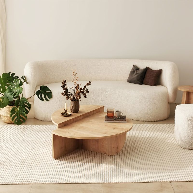 Casa si Gradina - Mobilier - Mese si birouri - Masute de cafea - Masuta de cafea, Hanah Home, pal melaminat, stejar safir, 90x60x30 cm - Infinity.ro