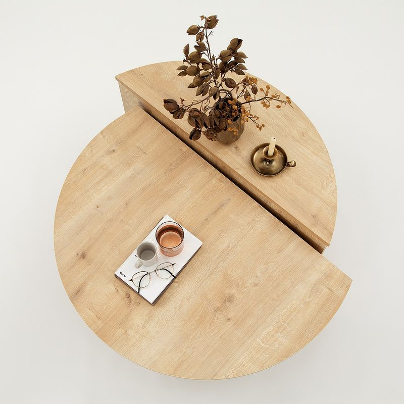 Casa si Gradina - Mobilier - Mese si birouri - Masute de cafea - Masuta de cafea, Hanah Home, pal melaminat, stejar safir, 90x60x30 cm - Infinity.ro