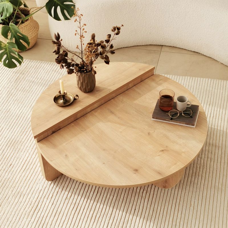 Casa si Gradina - Mobilier - Mese si birouri - Masute de cafea - Masuta de cafea, Hanah Home, pal melaminat, stejar safir, 90x60x30 cm - Infinity.ro