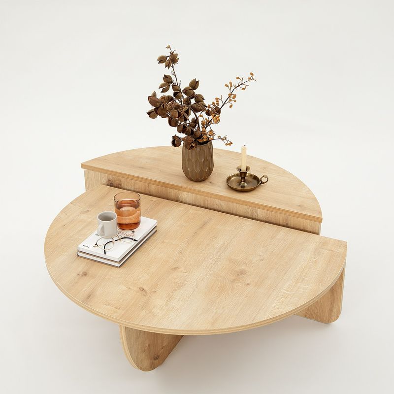 Casa si Gradina - Mobilier - Mese si birouri - Masute de cafea - Masuta de cafea, Hanah Home, pal melaminat, stejar safir, 90x60x30 cm - Infinity.ro