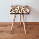Casa si Gradina - Mobilier - Mese si birouri - Mese living - Masa laterala, Hanah Home, mdf, maro si alb, 35x35x42 cm - Infinity.ro