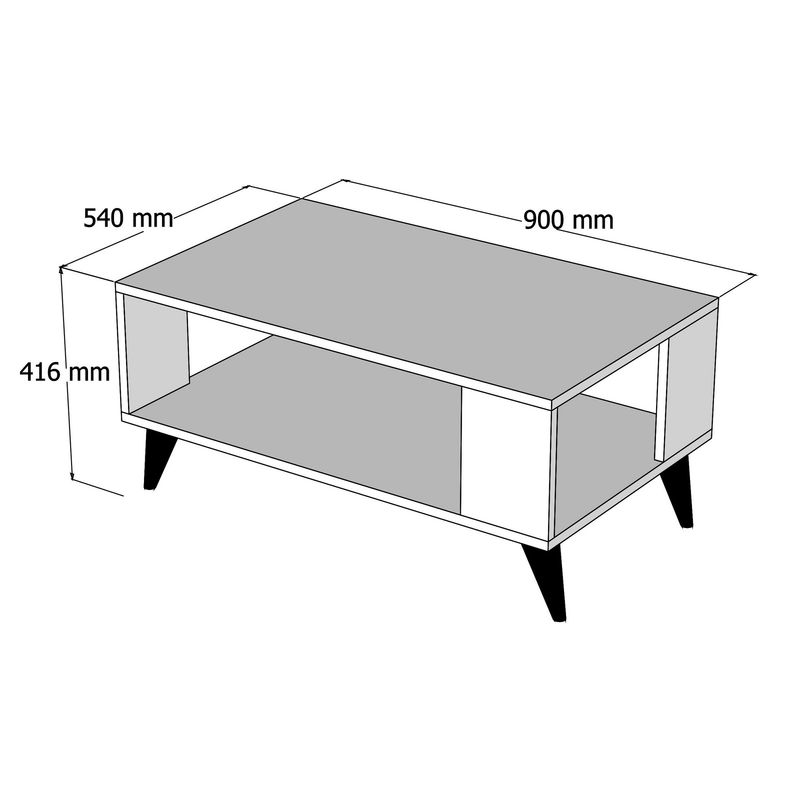Casa si Gradina - Mobilier - Mese si birouri - Masute de cafea - Masuta de cafea, Hanah Home, pal melaminat, nuc, 90x54x41.6 cm - Infinity.ro