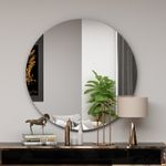Casa si Gradina - Decoratiuni - Oglinzi - Oglinda rotunda, Hanah Home, mdf, negru, 70x70x2.2 cm - Infinity.ro