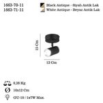 Casa si Gradina - Corpuri si surse de iluminat - Plafoniere, aplice si spoturi - Plafoniera, Opviq, metal, negru, lac antic, 15,7 cm - Infinity.ro