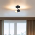 Casa si Gradina - Corpuri si surse de iluminat - Plafoniere, aplice si spoturi - Plafoniera, Opviq, metal, negru, lac antic, 15,7 cm - Infinity.ro