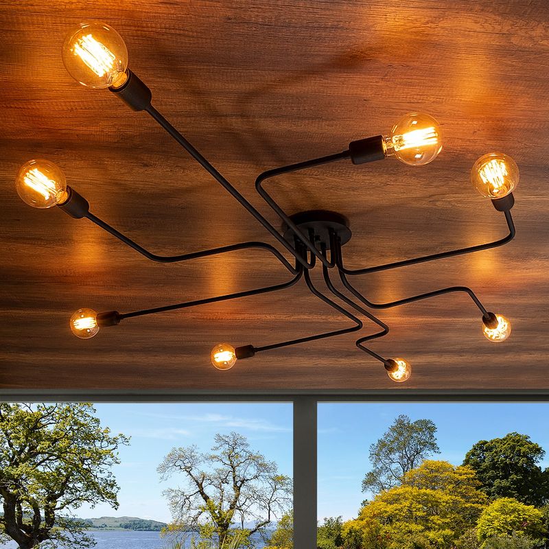 Casa si Gradina - Corpuri si surse de iluminat - Lustre si pendule - Candelabru, Opviq, fier, negru, diametru 190 cm, inaltime 15 cm - Infinity.ro