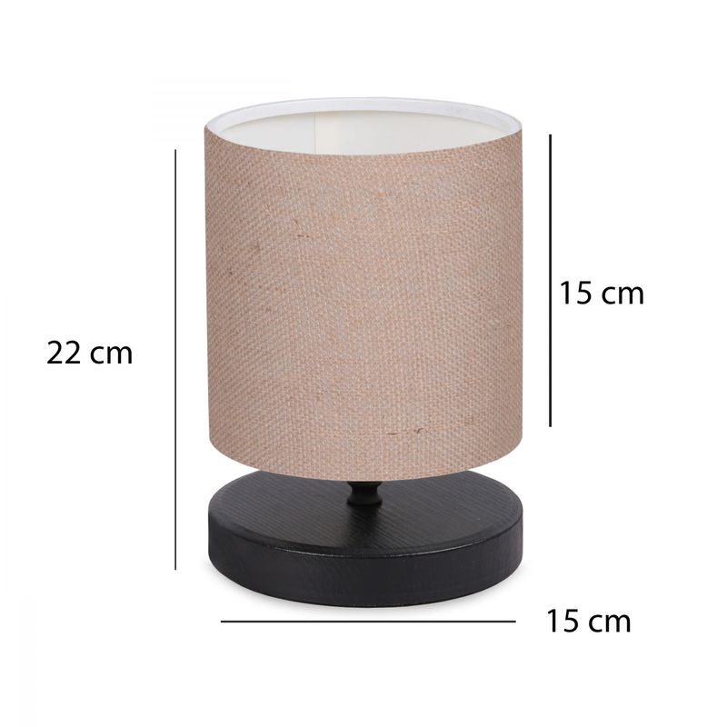 Casa si Gradina - Corpuri si surse de iluminat - Veioze si lampi - Veioze - Veioza, Opviq, material textil, ratan, 15x15x22 cm - Infinity.ro