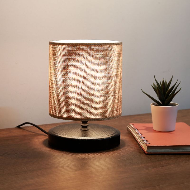 Casa si Gradina - Corpuri si surse de iluminat - Veioze si lampi - Veioze - Veioza, Opviq, material textil, ratan, 15x15x22 cm - Infinity.ro