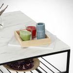 Casa si Gradina - Mobilier - Mese si birouri - Masute de cafea - Masuta de cafea, Hanah Home, pal melaminat, alb negru, 95x55x43 cm, 801CMY2839 - Infinity.ro