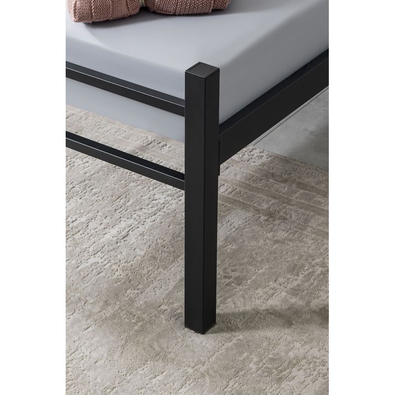 Casa si Gradina - Mobilier - Saltele si somiere - Somiere - Somiera single, Hanah Home, metal, negru, 90x190 cm, 319HBV1191 - Infinity.ro