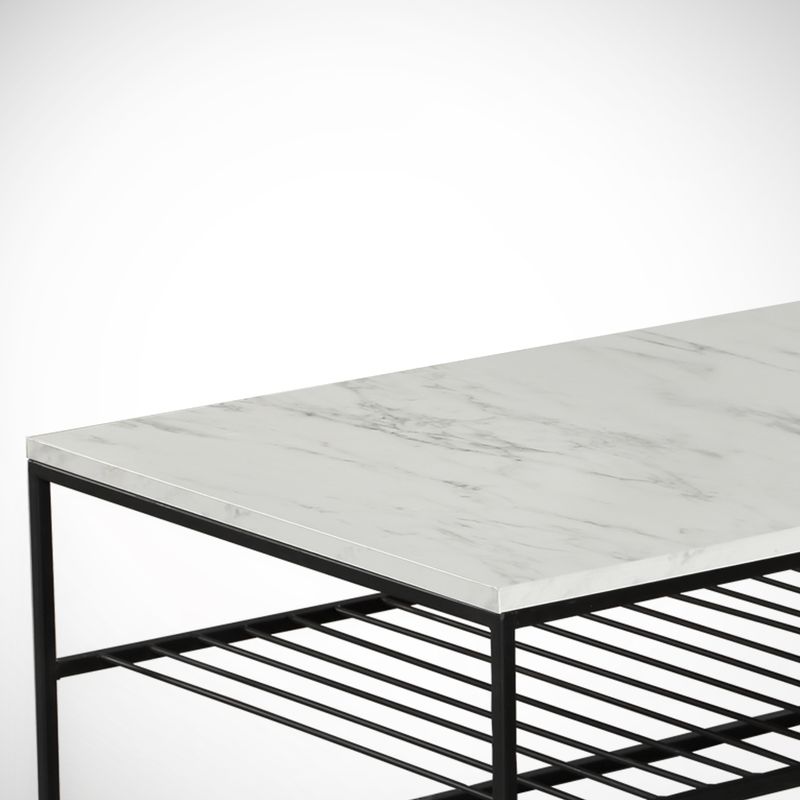 Casa si Gradina - Mobilier - Mese si birouri - Masute de cafea - Masuta de cafea, Hanah Home, pal melaminat, alb negru, 95x55x43 cm, 801CMY2839 - Infinity.ro