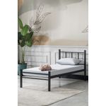 Casa si Gradina - Mobilier - Saltele si somiere - Somiere - Somiera single, Hanah Home, metal, negru, 90x190 cm, 319HBV1191 - Infinity.ro