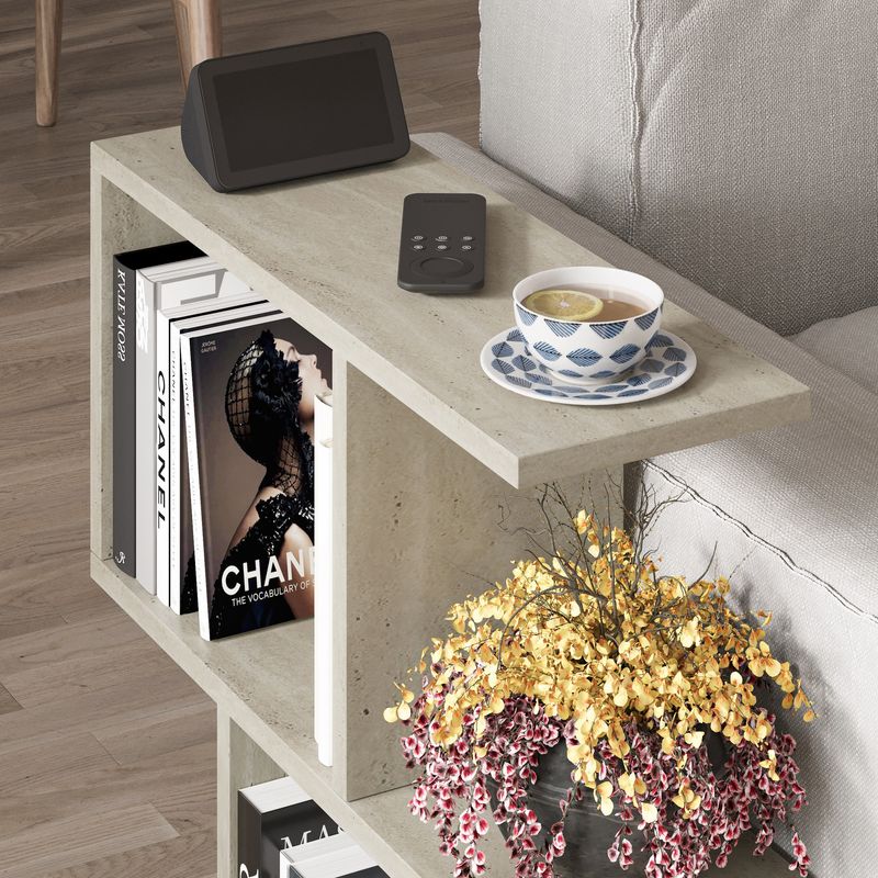 Casa si Gradina - Mobilier - Mese si birouri - Masute de cafea - Masuta de cafea, Hanah Home, pal melaminat, travertin, 60x60x20 cm - Infinity.ro