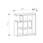 Casa si Gradina - Mobilier - Mese si birouri - Mese living - Masa laterala, Hanah Home, pal melaminat, stejar sonoma si alb, 55x20x57 cm - Infinity.ro