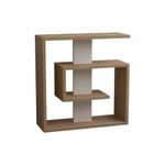 Casa si Gradina - Mobilier - Mese si birouri - Mese living - Masa laterala, Hanah Home, pal melaminat, stejar sonoma si alb, 55x20x57 cm - Infinity.ro